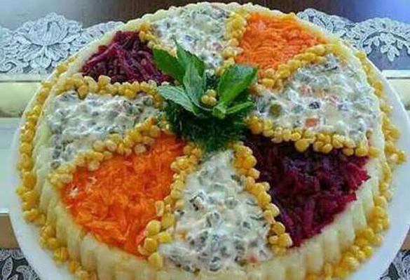 عکس ایده های جدید برای تزیین سالاد الویه