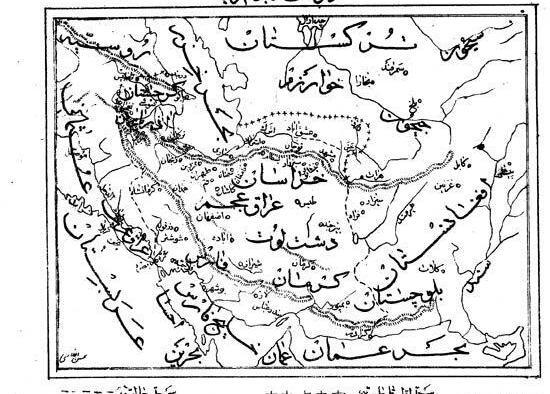 عکس نقشه ایران در زمان قاجار