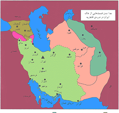 عکس نقشه ایران در زمان قاجار