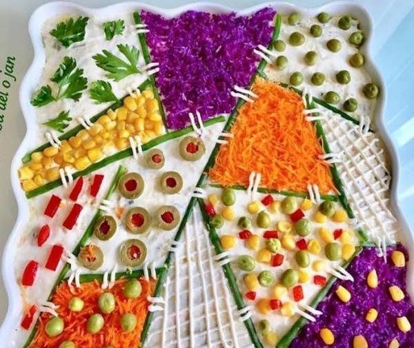 عکس ایده تزیین سالاد الویه برای تولد