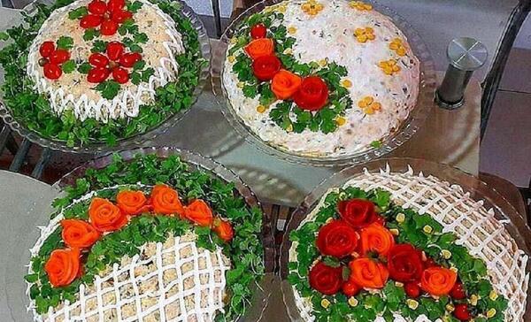 عکس ایده تزیین سالاد الویه برای تولد