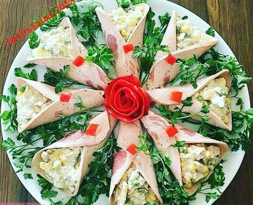 عکس ایده تزیین سالاد الویه برای تولد