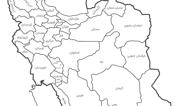 عکس نقشه ی ایران بدون رنگ