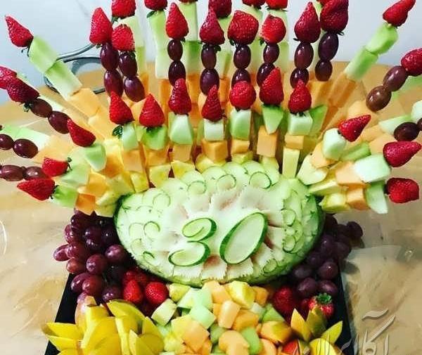 عکس ایده برای تزیین سالاد میوه