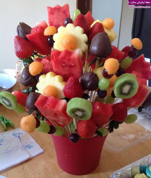 عکس ایده برای تزیین سالاد میوه