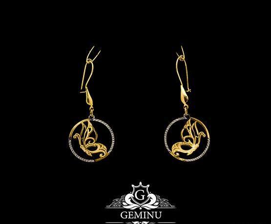 عکس گوشواره طلا پروانه