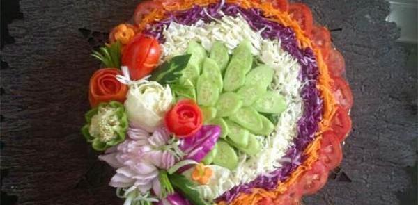عکس ایده های زیبا برای تزیین سالاد