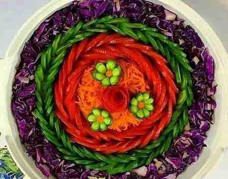 عکس ایده ی تزیین سالاد کاهو