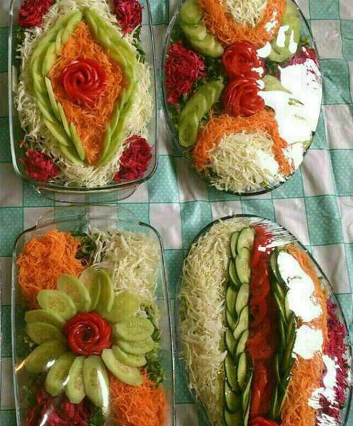 عکس ایده ی تزیین سالاد کاهو