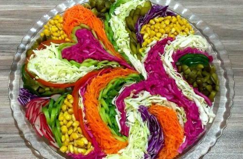 عکس ایده ی تزیین سالاد کاهو