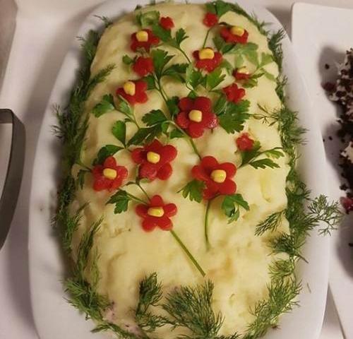 عکس ایده های تزیین سالاد الویه