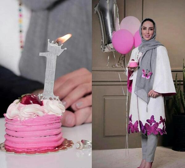 عکس کیک سالگرد ازدواج نیوشا ضیغمی