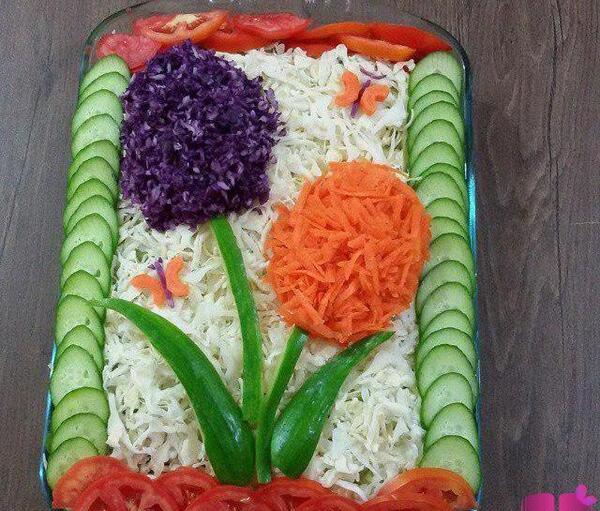 عکس ایده برای تزیین سالاد کاهو