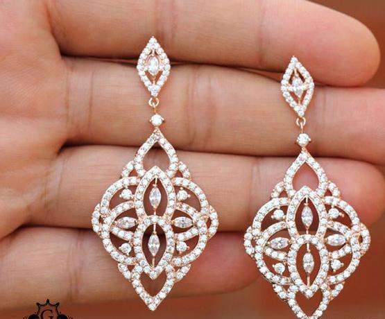 عکس گوشواره طلا لوستری