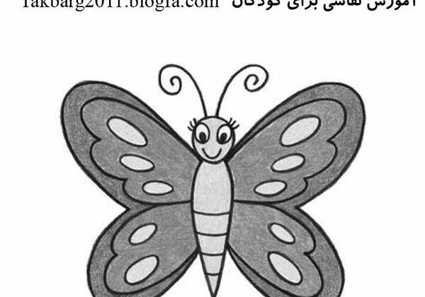 عکس نقاشی سیاه قلم ساده کودکانه