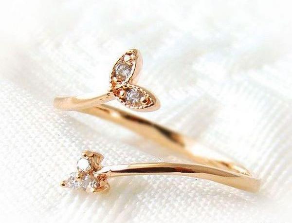 عکس انگشتر ظریف دخترانه طلا