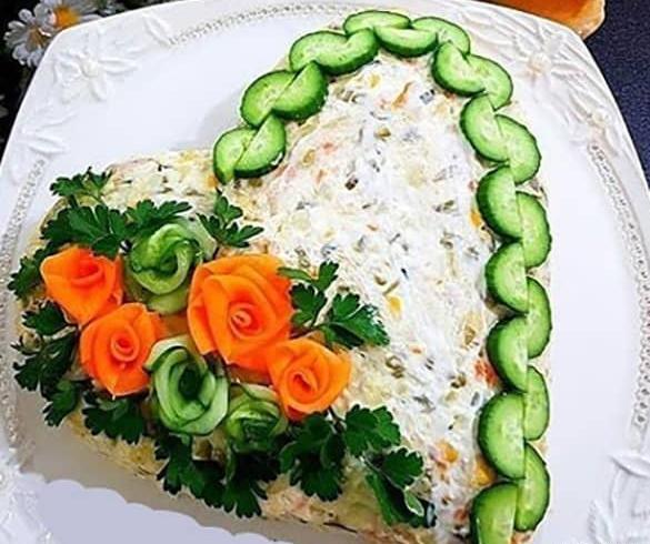 عکس چند ایده برای تزیین سالاد الویه