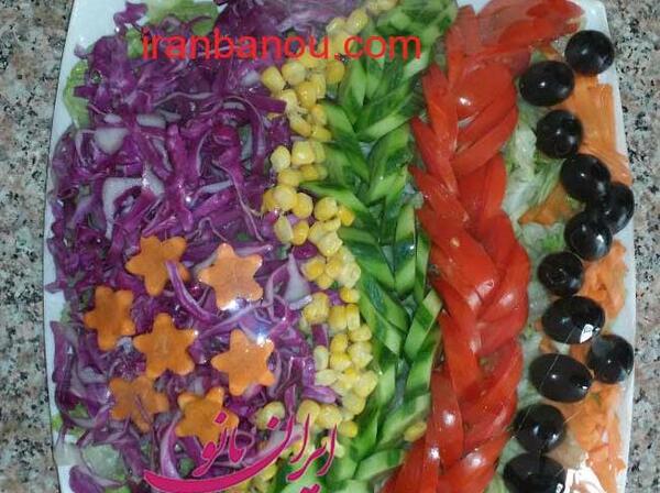 عکس ایده تزیین سالاد کلم
