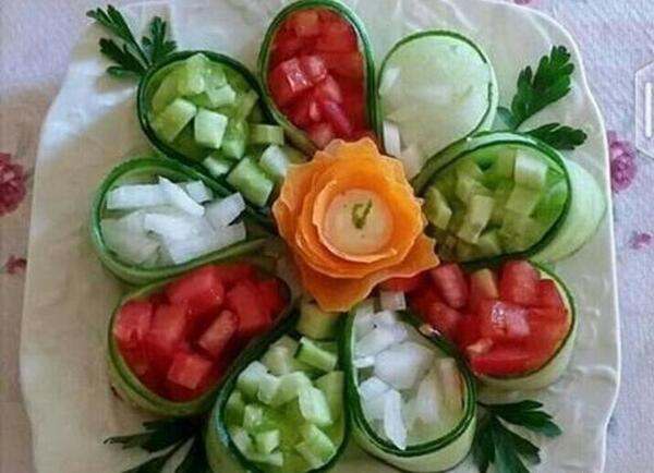 عکس ایده تزیین غذا و سالاد