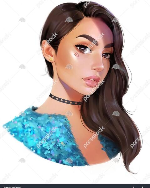 عکس دختر مو مشکی