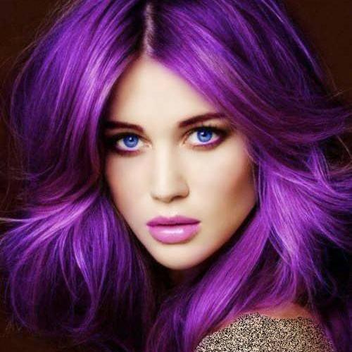 عکس دختر مو دو رنگ