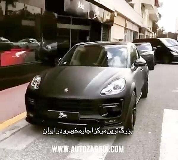 عکس ماشین پورشه مشکی مات