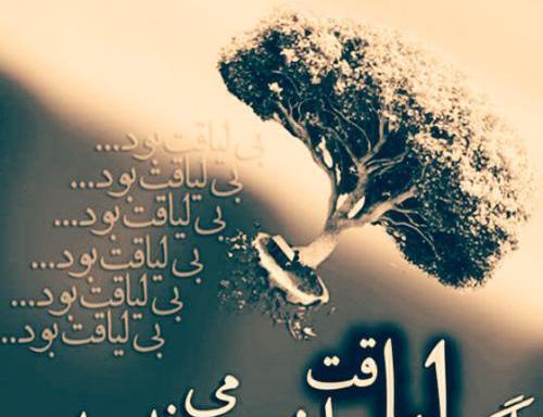 عکس نوشته لیاقت منو نداری