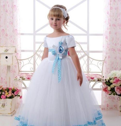 عکس لباس عروس آبی بچه گانه