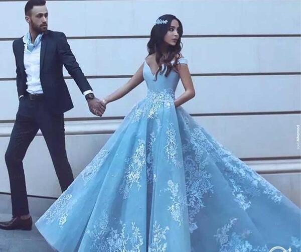 عکس لباس عروس آبی بچه گانه