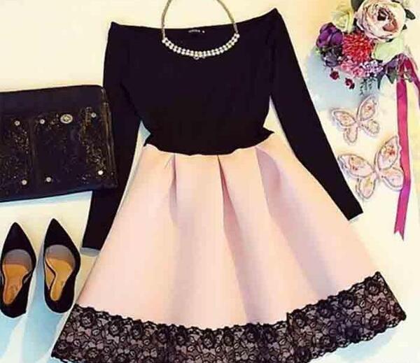 عکس لباس یقه قایقی