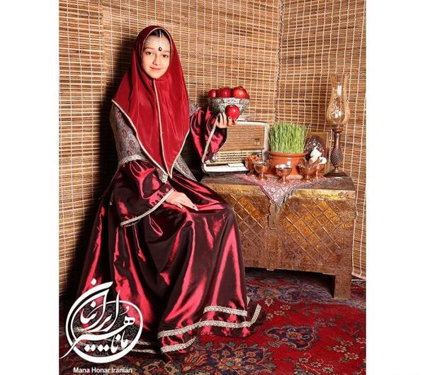 عکس لباس قاجاری دخترانه