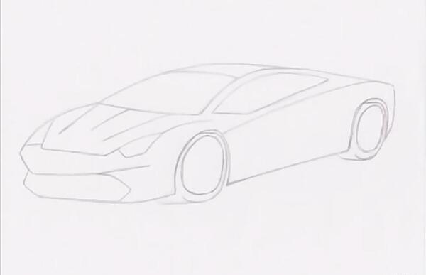 عکس ماشین لامبورگینی نقاشی