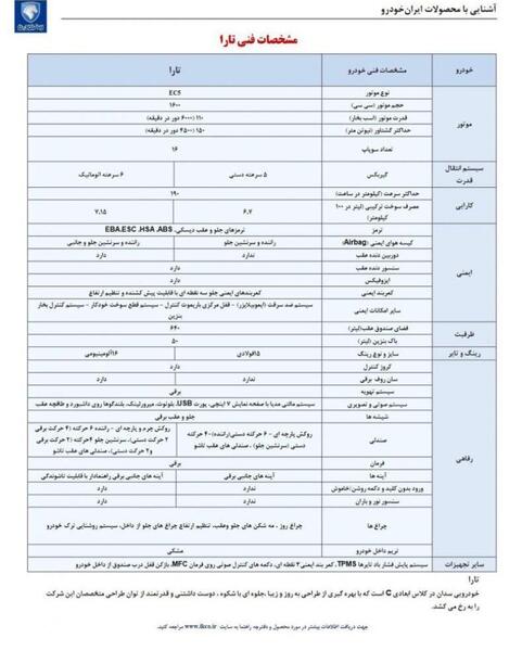 عکس خودرو تارا جدید