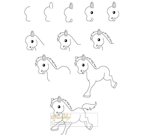 عکس نقاشی تارا کره اسب قهرمان