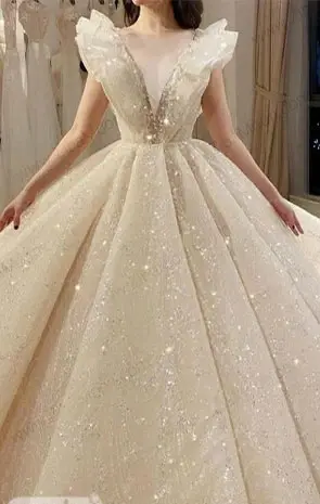 عکس لباس عروس رنگ کرمی