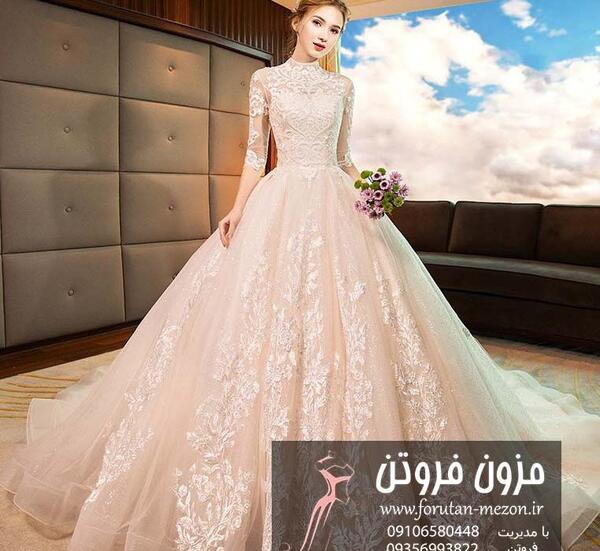 عکس لباس عروس رنگ کرمی