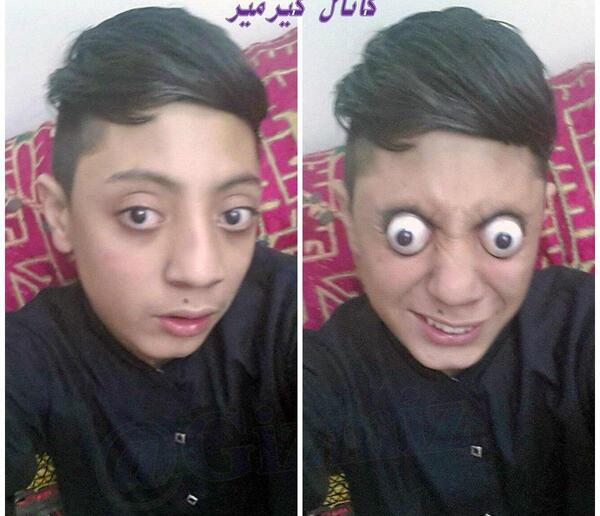 عکس پسر چشم قرمز