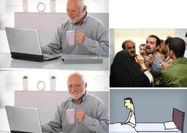 عکس میم پیرمرد معروف