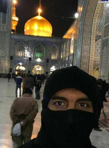 عکس سردار آزمون در حرم امام رضا