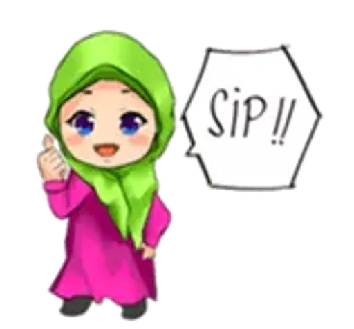 عکس دختر بچه کارتونی با حجاب