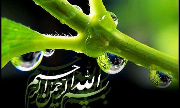 عکس بسم الله الرحمن الرحیم سبز رنگ