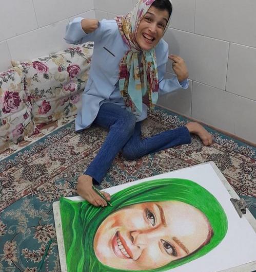 عکس سحر قریشی نقاشی