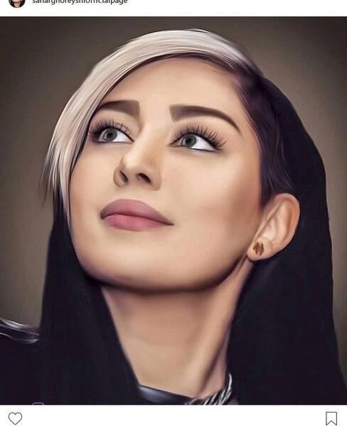 عکس سحر قریشی نقاشی