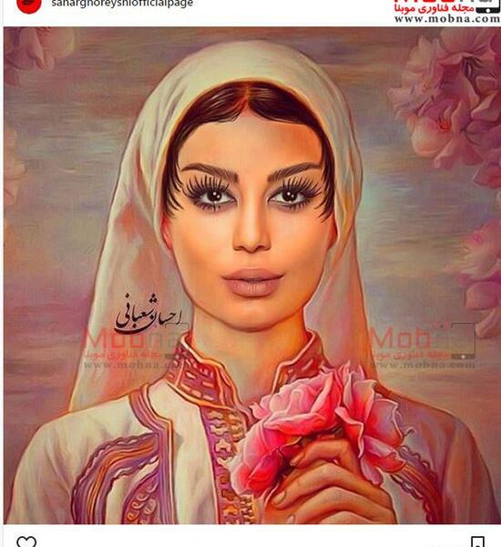 عکس سحر قریشی نقاشی