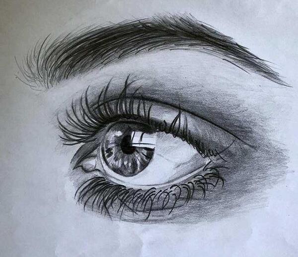 عکس چشم دختر نقاشی