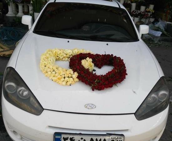 عکس نوشته برای ماشین عروس
