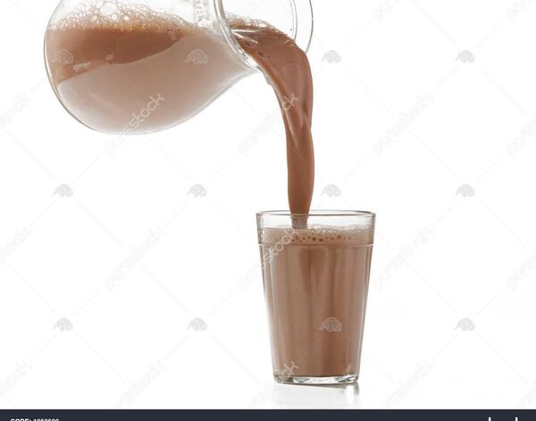 عکس شیر کاکائو شیشه ای