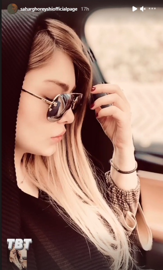 عکس سحر قریشی با عینک دودی