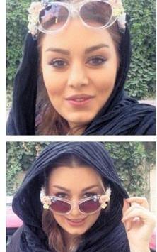 عکس سحر قریشی با عینک دودی