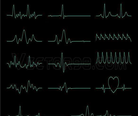 عکس تصویر زمینه ضربان قلب مشکی